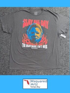 Halloween II Slay All Day Michael Myers Graphic T-Shirt Men's 2XL NWT